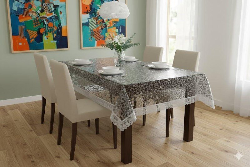 Casa-nest Pvc 3d Bubble Transparent Rectangle 4 To 6 Seater Rectangular Din