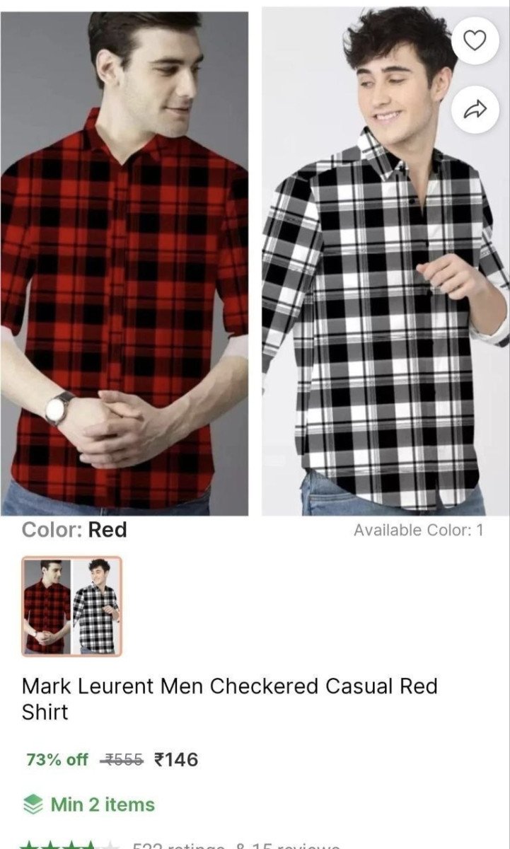 Checkered Casual Shirt 146 Min 2 Buy