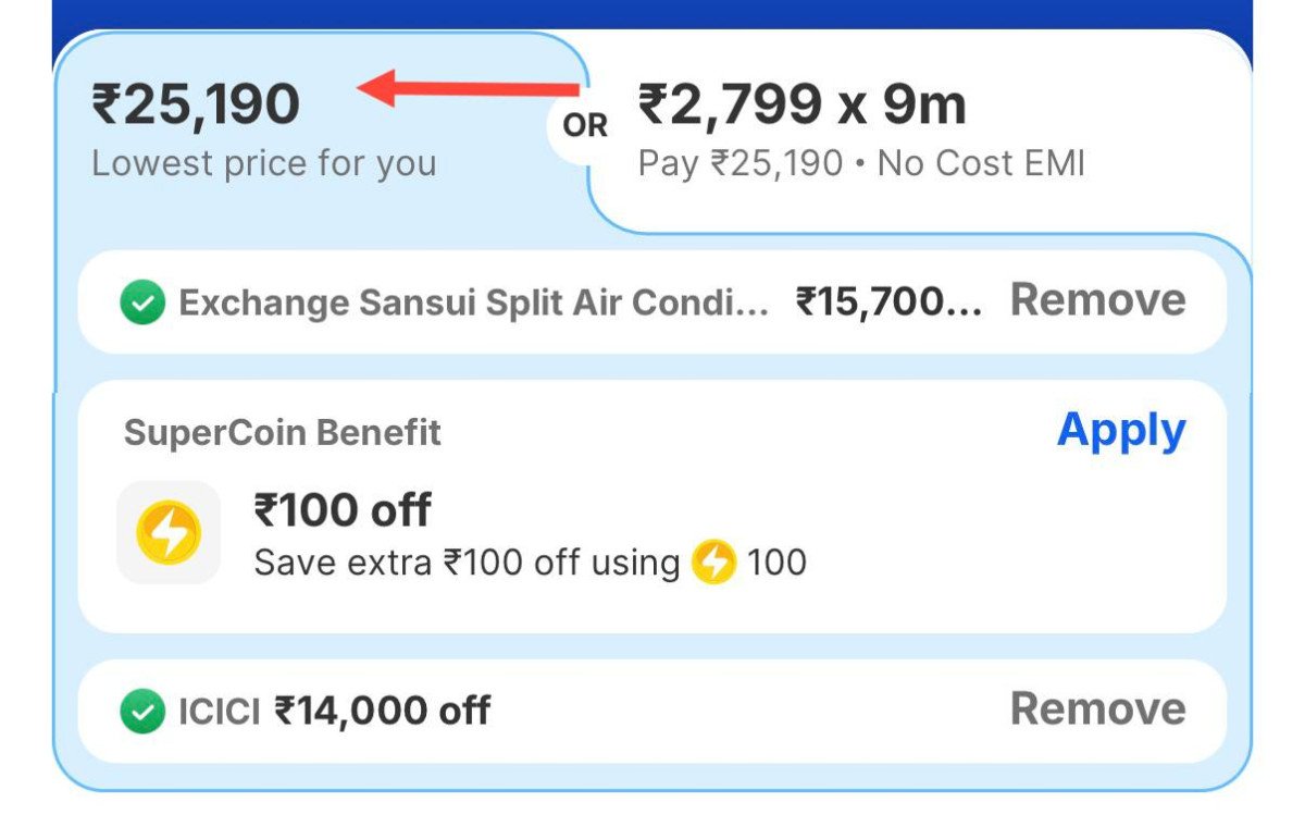 Big Loot Haier 2 2 Ton 3 Star Ac 25-26k14 000 With Sbi Kotak Icici Federal 