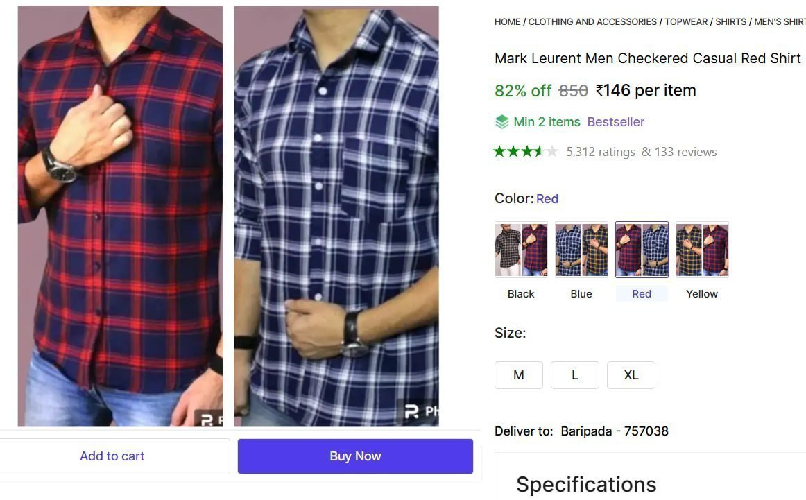 Checkered Casual Shirt 146 Min Buy - 2