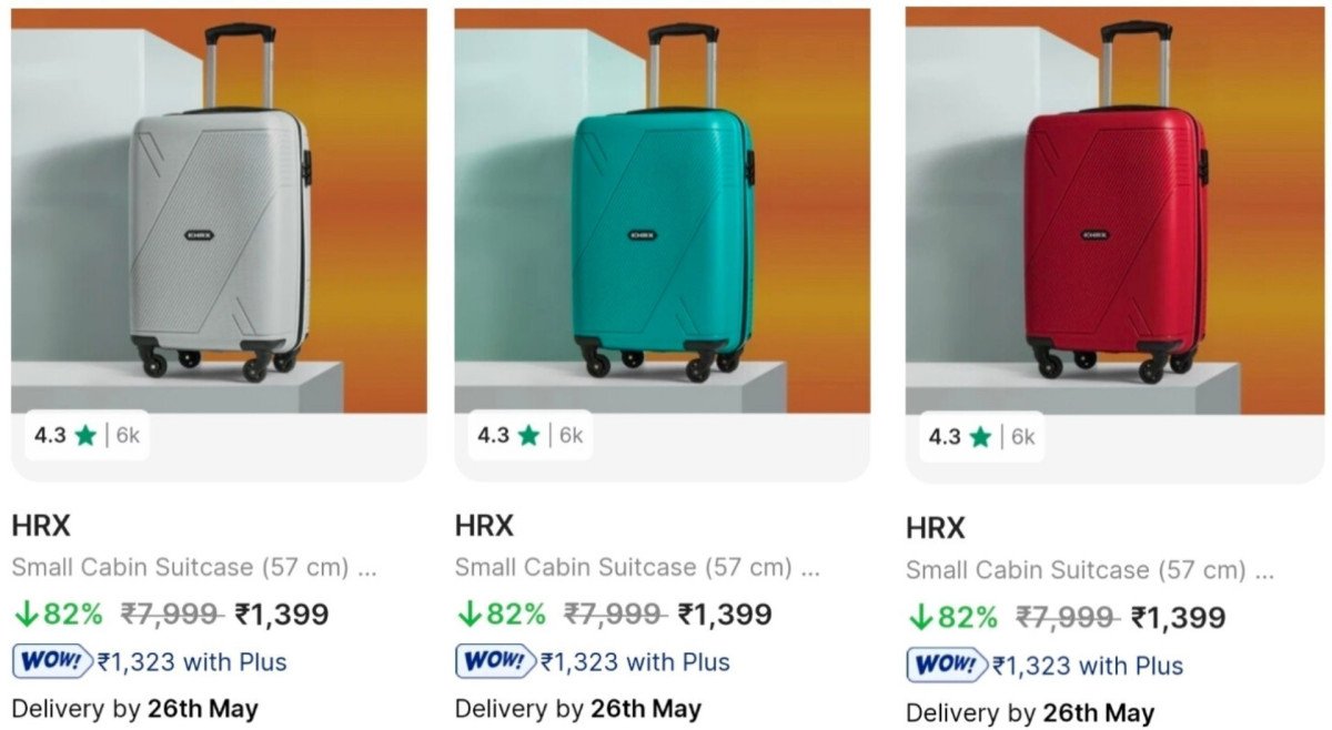 Hrx Cabin Suitcase At 1399