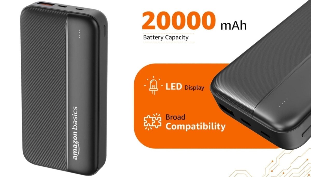 Amazonbasics 20 000mah Powerbank With 22 5w Fast Charging At 999