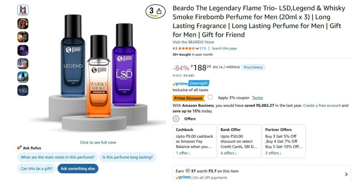 Beardo The Legendary Flame Trio (20ml X 3) 188