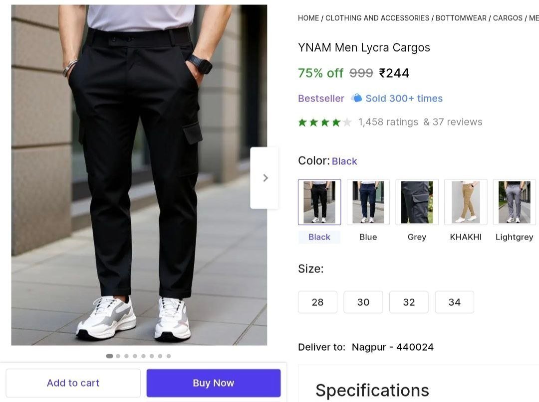 Men S Lycra Cargos 244