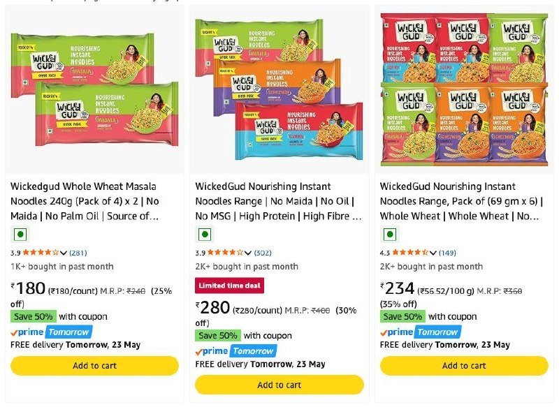 Apply 50 Coupon On Wickedgud Noodles
