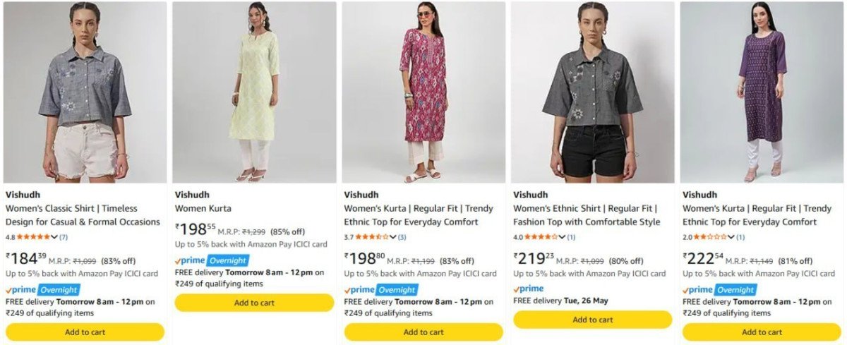 90 On Vishudh Womens Clothing