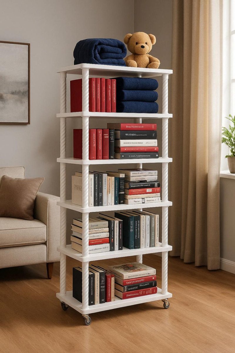 Porchex Plastic Open Book Shelf (finish Color - White Diy 755