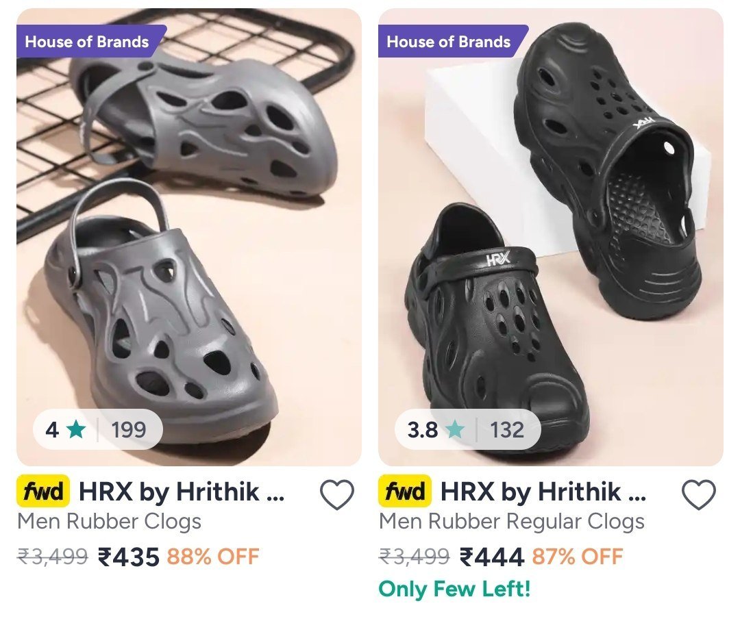 Myntra 88 On Hrx Footwears Men S Women S Shoes Hrx Clogs Mens Womens - branded shoes offers