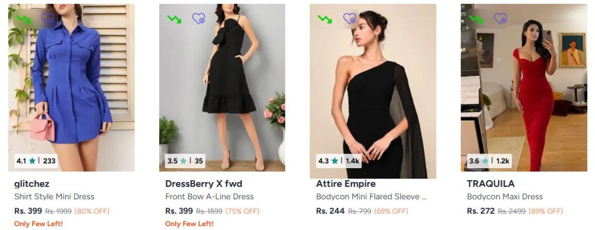 Myntra Dresses At 299- Jeans Trousers At 399- - myntra deals today india