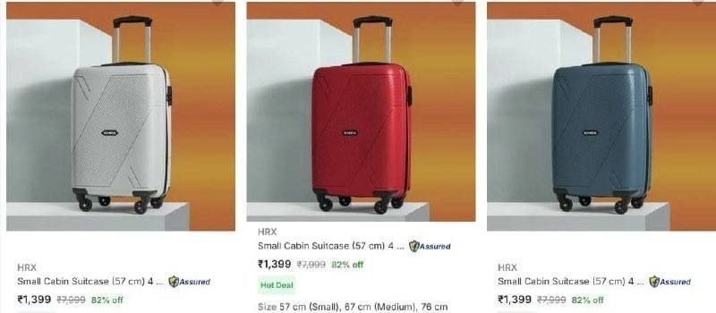 Flipkart Hrx Cabin Suitcase From Rs 1399