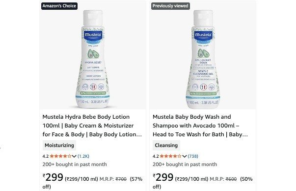 Amazon 57 Mustela Hydra Baby Moisturizer Lotion (face Body) 299 Baby Body W