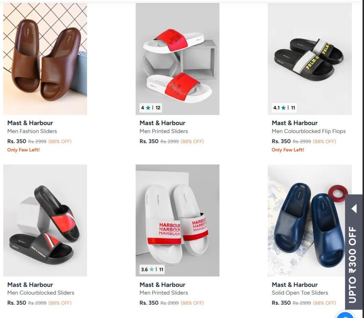 Looootmast And Harbour Flip Flops 88 Starting From Rs 350 Myntra - myntra deals today india