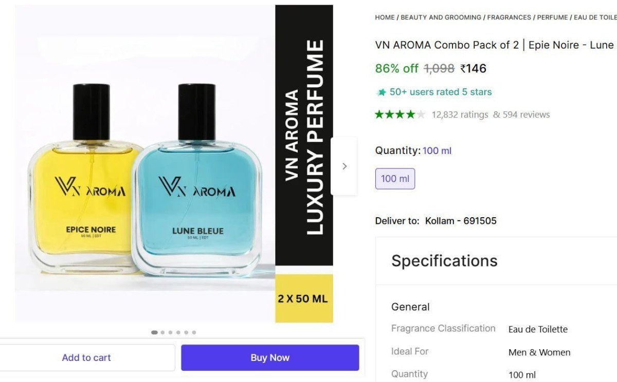 Vn Aroma Combo Pack Of 2 Perfume 146