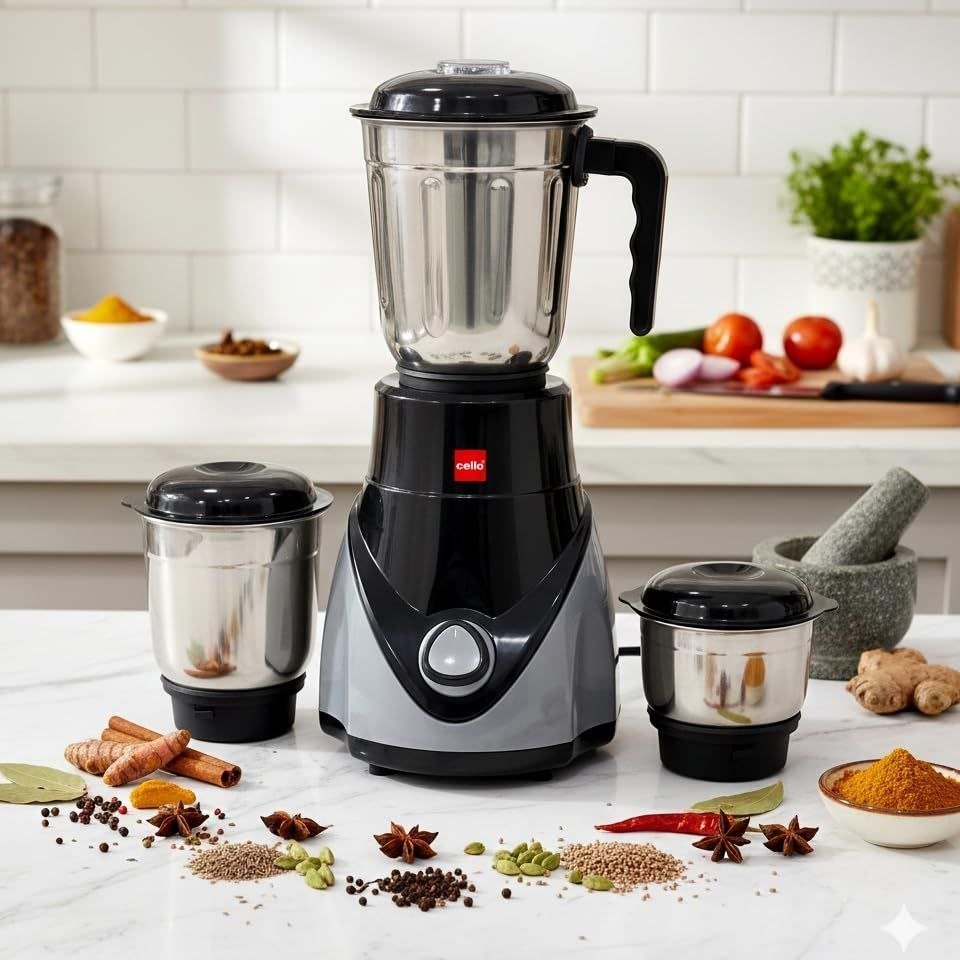 Grab 1 843coupon Cello Rivo Mix 3 Jar Isi Certified Mixer Grinder 500 Watts