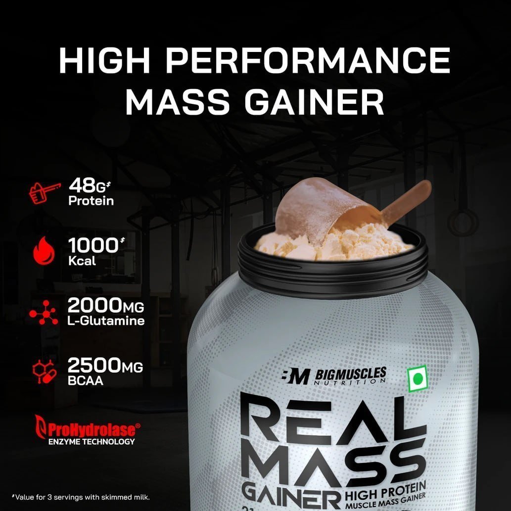 Bigmuscles Nutrition Real Mass Gainer (2kg) 999