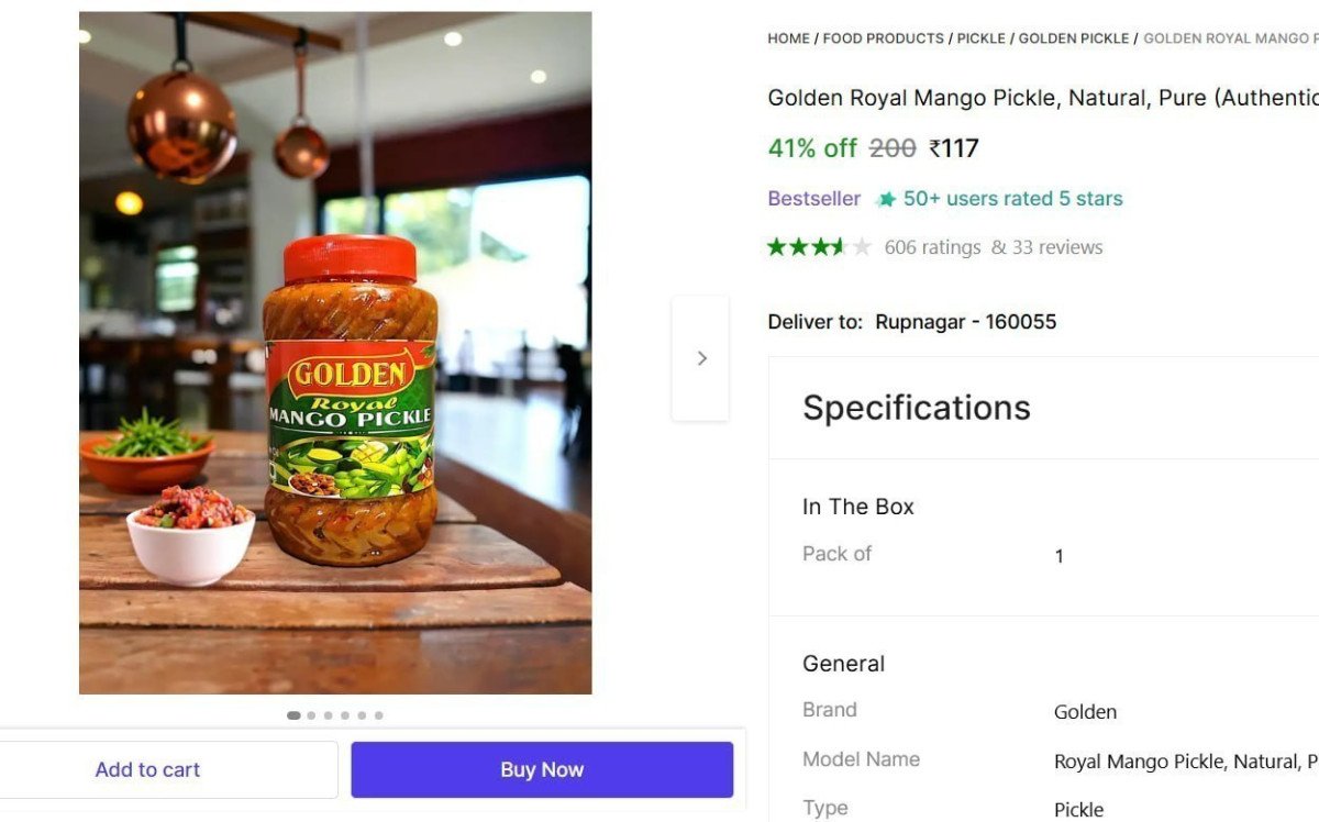 Mango Pickle 400gm 117