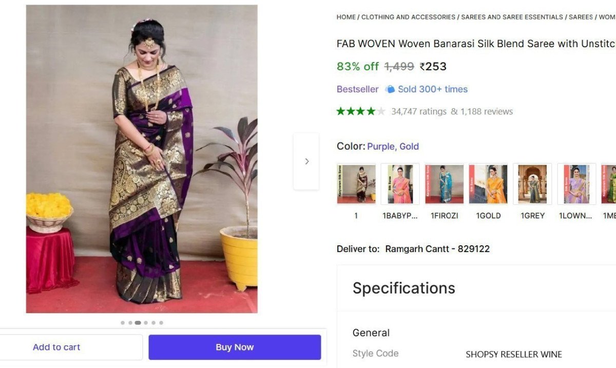Banarasi Art Silk Saree With Blouse 253