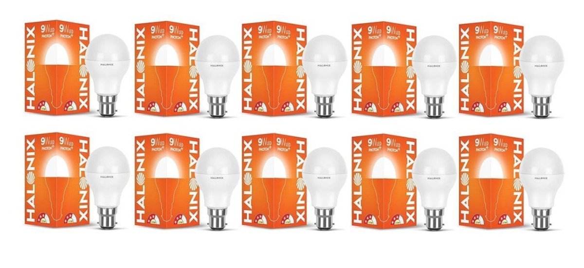 Halonix 9w B22 Led Cool White Bulb Pack Of 10 386