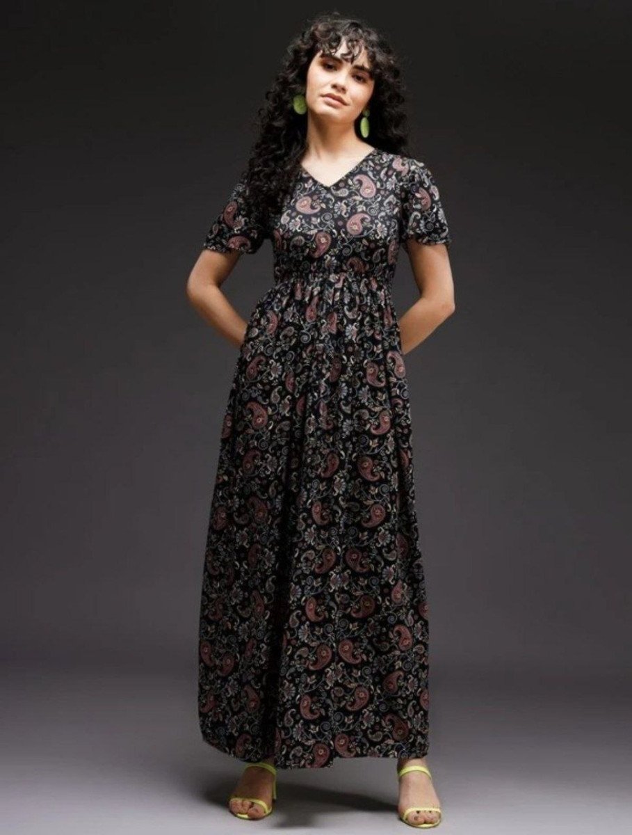 Women Maxi Multicolour Full Length Dress 344