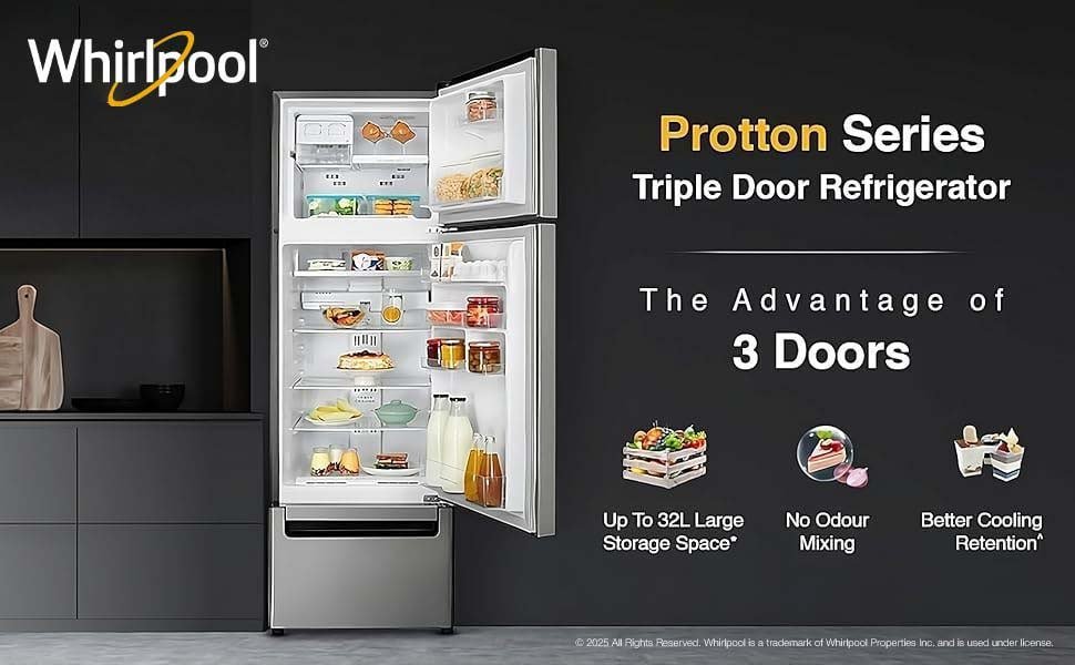 Whirlpool 300 L Triple-door Refrigerator 28190 Flat 6000 With Hdfc Credit C