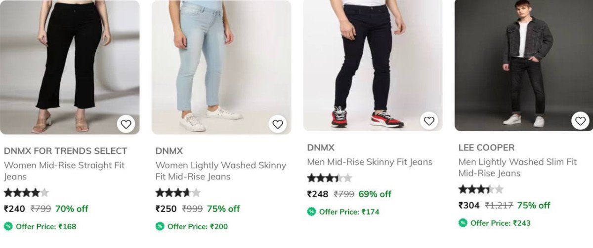 Ajio Grab Jeans Starts At 240 Women S Mens - ajio deals today