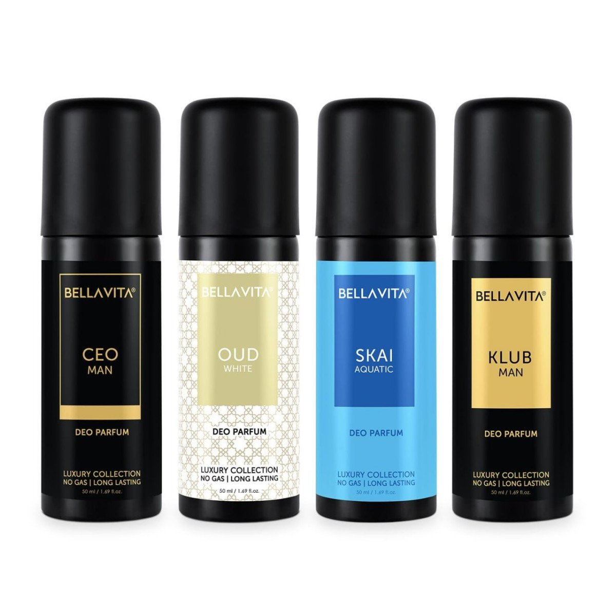 Bella Vita Luxury Unisex Body Perfume Gift Set Deodorant For Men Women Pack