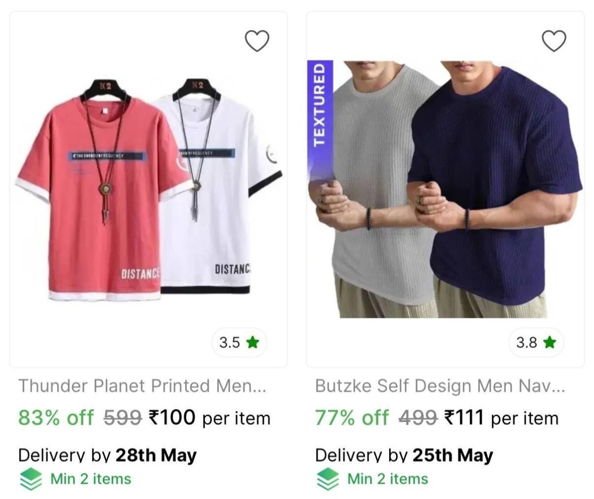 Shopsy Printed Casual Tees From 99 Socks Combo From 29
