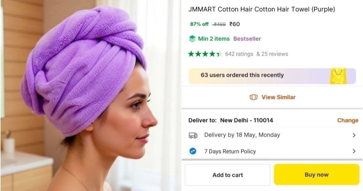 Cotton Hair Towel 60