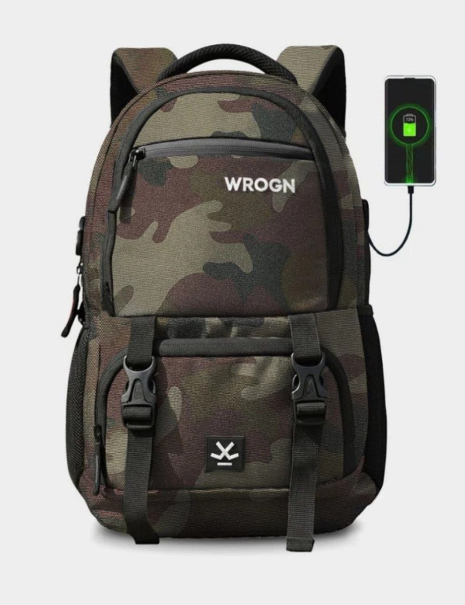 Wrogn Large 40 L Laptop Backpack Aspher Unisex With Usb Port And Rain Cover