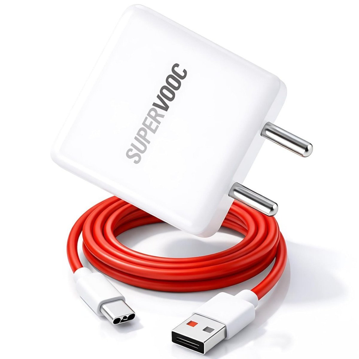 W Supervooc Fast Charger With Red Type-c Cable Included 279