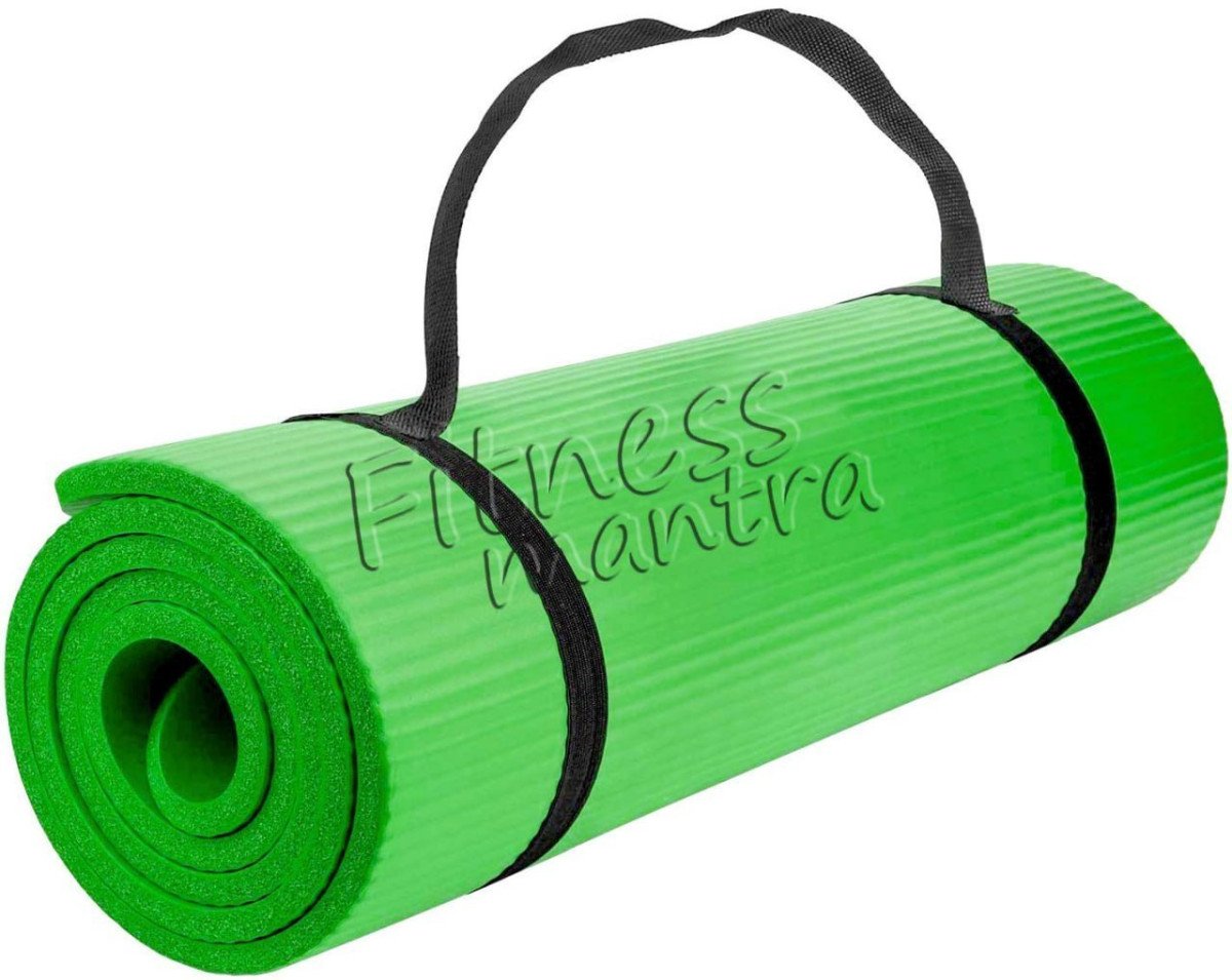 Fitness Mantra 6mm Yoga Mat With Carrying Strap For Gym Workout And Yoga Ex