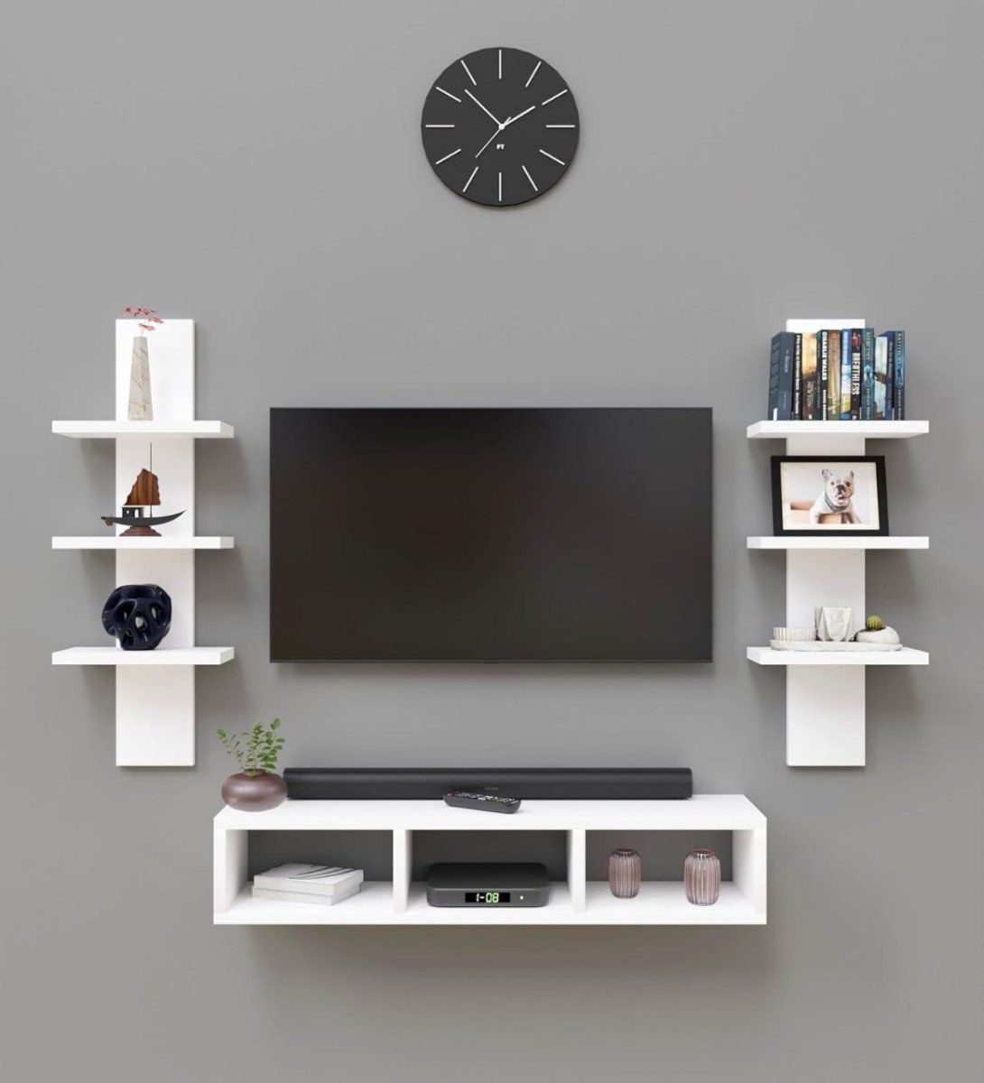 Spyder Craft Tokyo Engineering Wood Wall Mount Tv Entertainment Unit 1 649