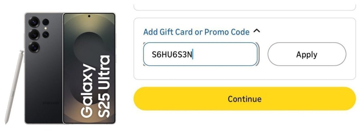 Samsung S25 Ultra 12 256gb 93203 Apply This Promocode At Checkout S6hu6s3nn