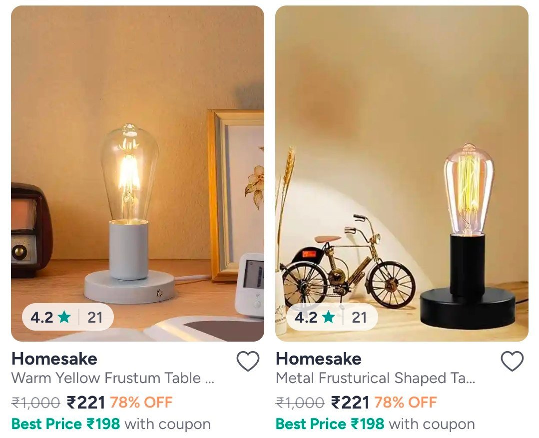Myntra Homesake Table Lamps Starting At Just Rs 175 Extra 10 Coupon Discoun