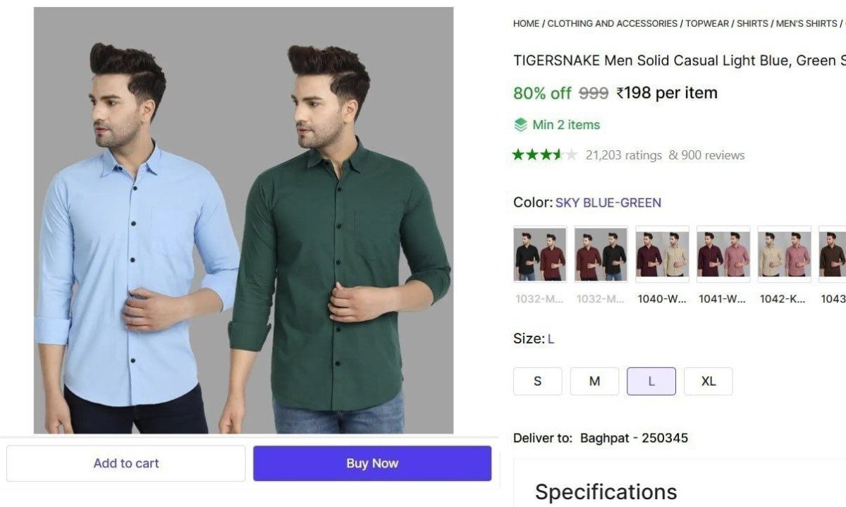 Men Solid Casual Shirt 198min 2