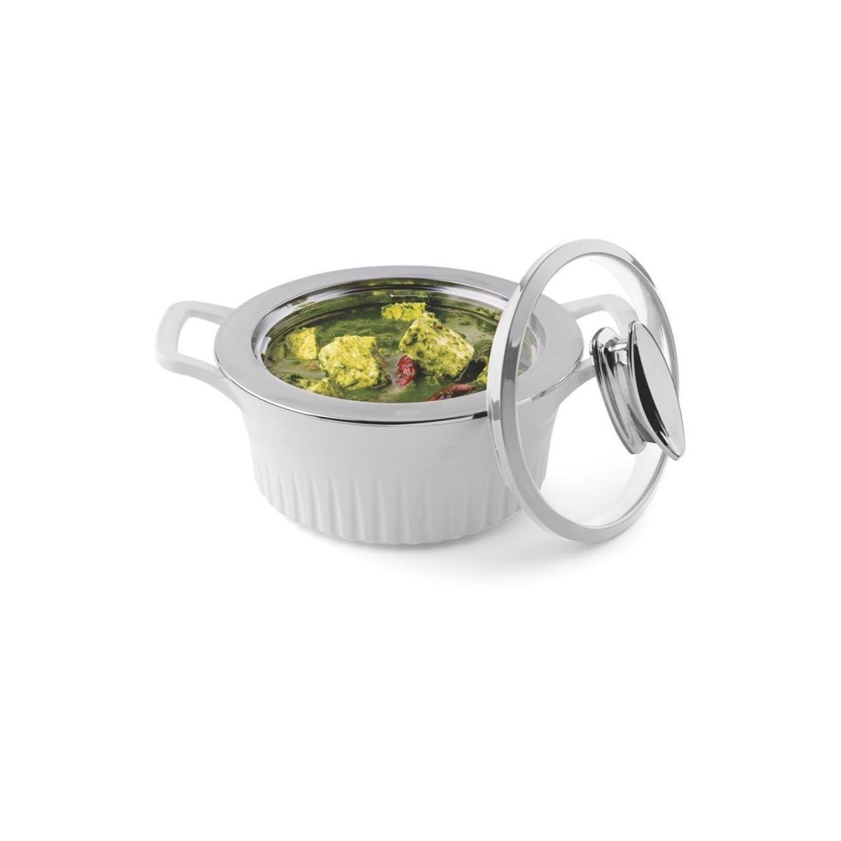 Signoraware Master Lock Bpa Plastic Casserole With Glass Lid 335