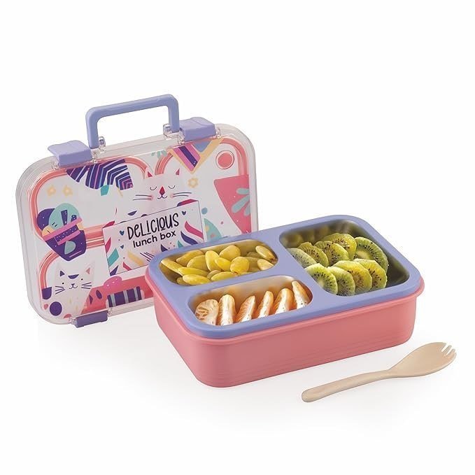 Attro Kitty Kart Plastic Lunch Box 246