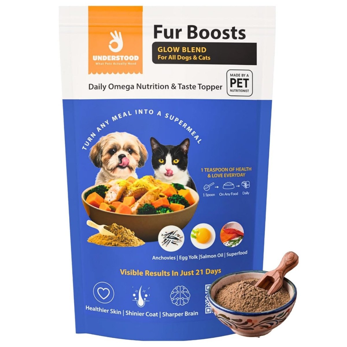 Fur Boost Glow Omega-3 Dog Cat Coat Supplement Topper Powder 119 20 Coupon 