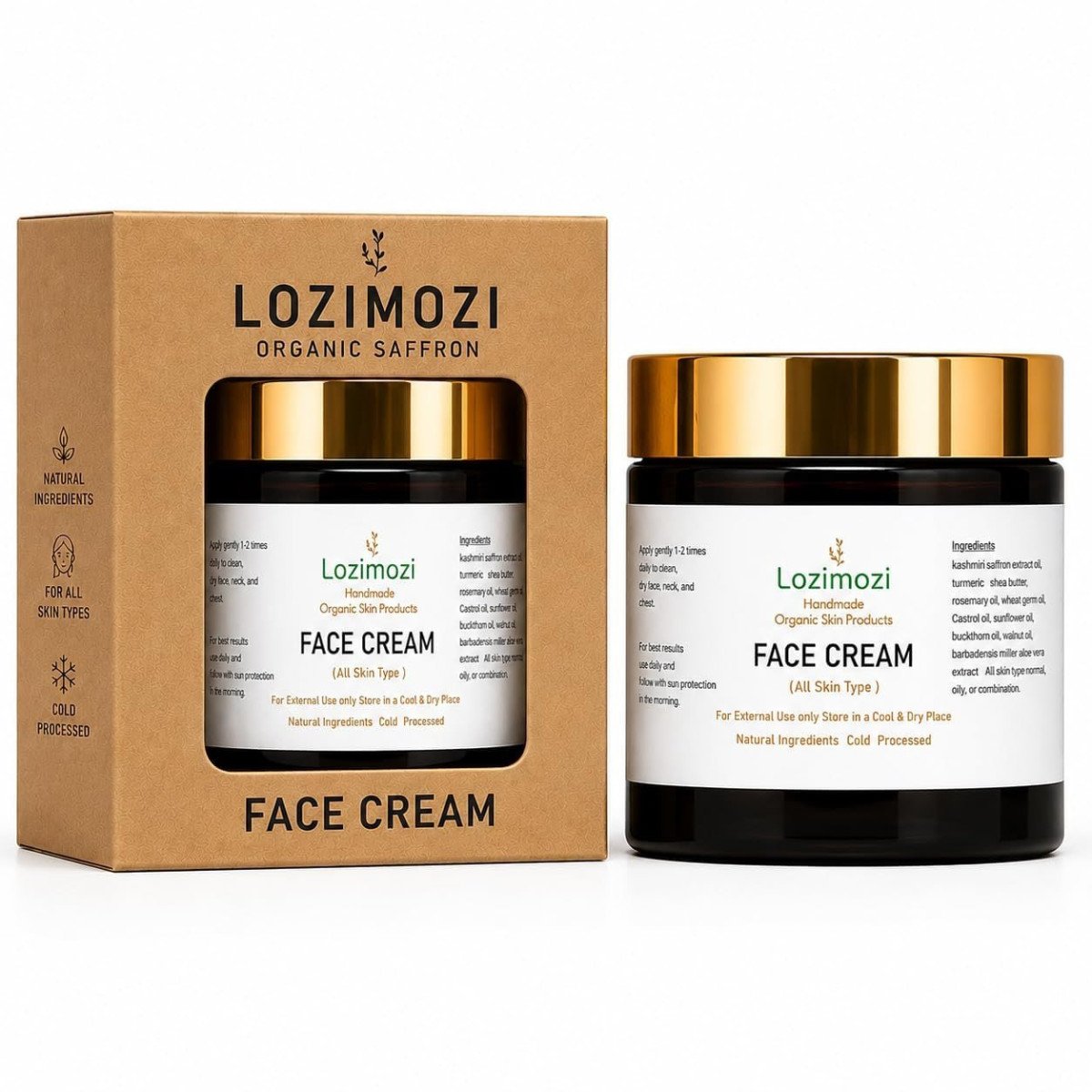 Organic Saffron Face Cream For Glowing Skin Pigmentation Removal 293