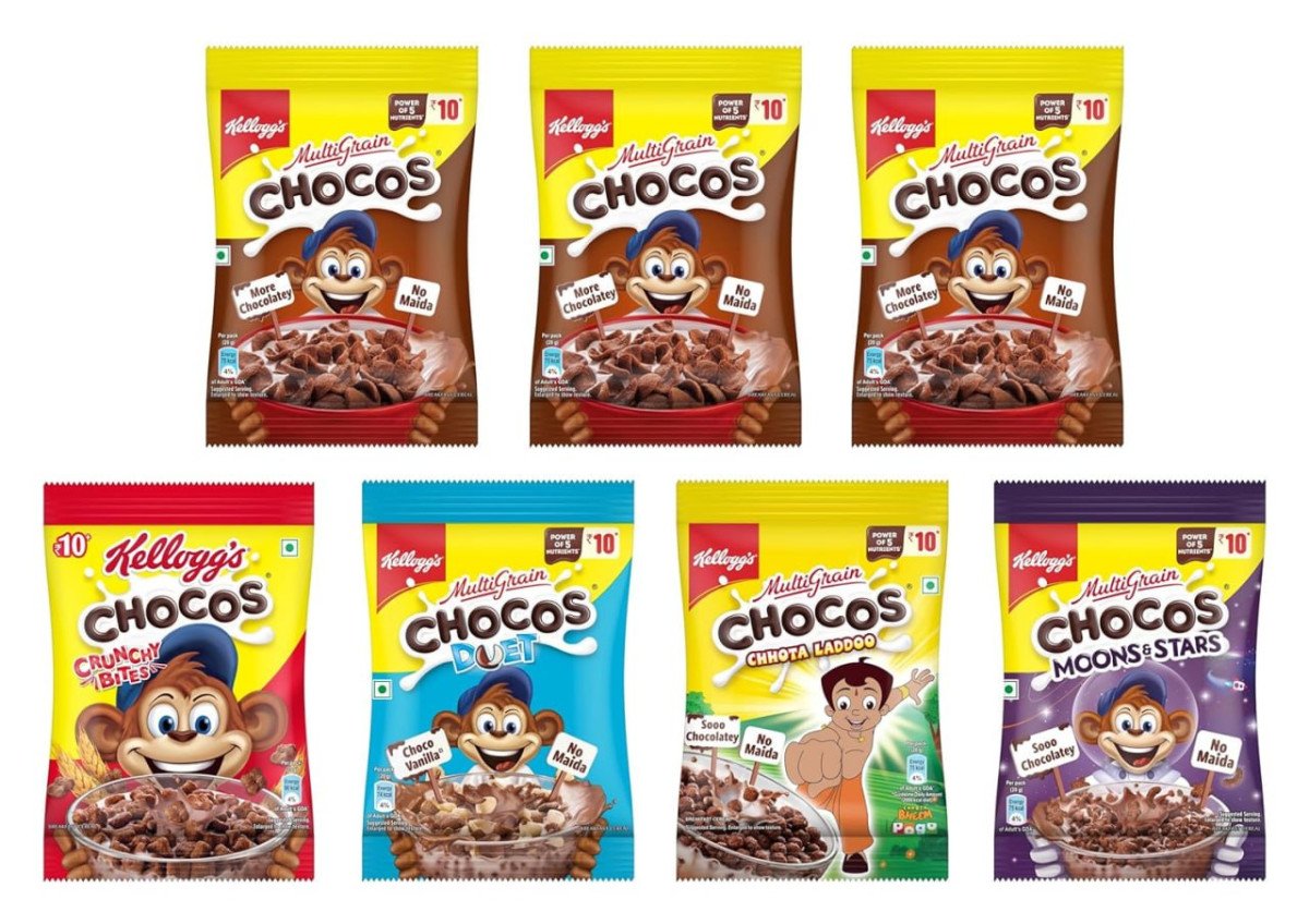 Kellogg S Chocos Variety 20g (pack Of 7) 140g With Multigrain 43 990 15 Cou
