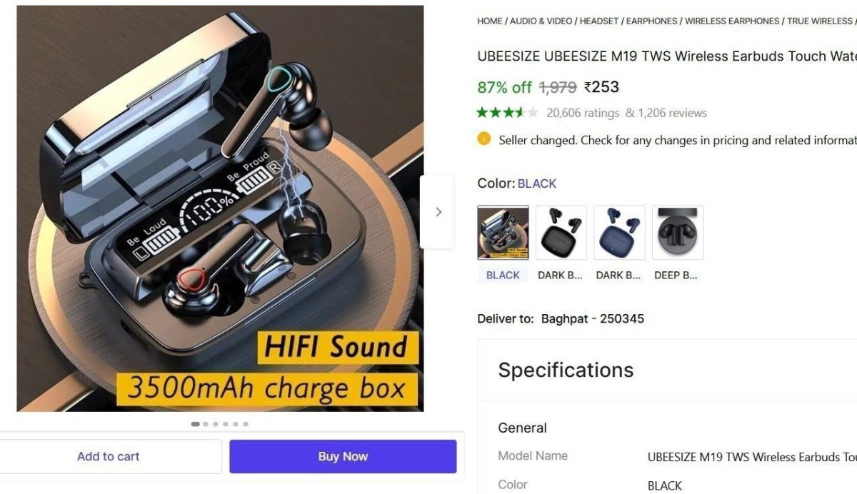 Ubeesize M19 Tws Wireless Earbuds 253