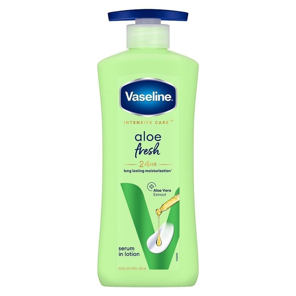 Vaseline Aloe Fresh Body Lotion 24 Hr Long Lasting Moisturisation 400ml 226