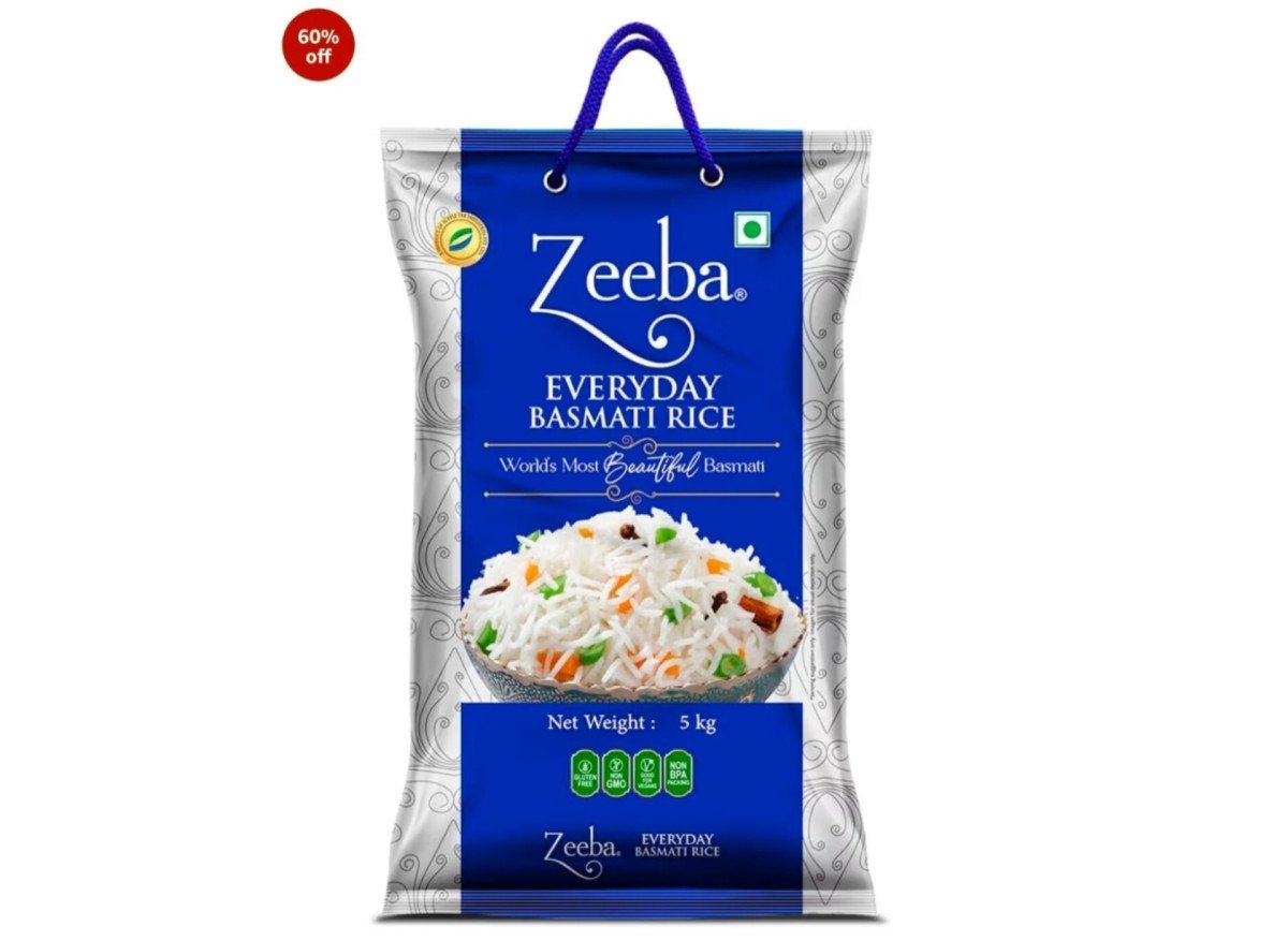 Zeeba Basmati Rice 5kg At 339 Coupon For Prime