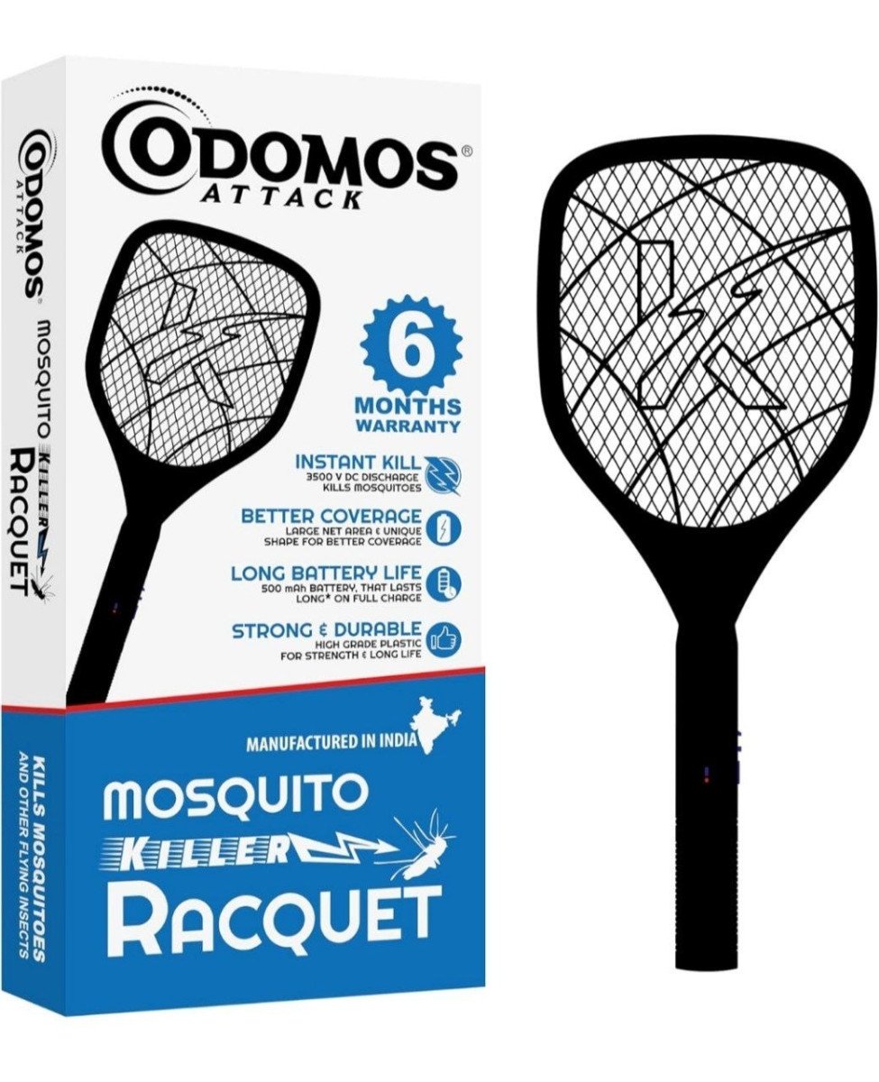 Odomos Attack Anti - Mosquito Rechargeable Racquet 400mah Battery 299