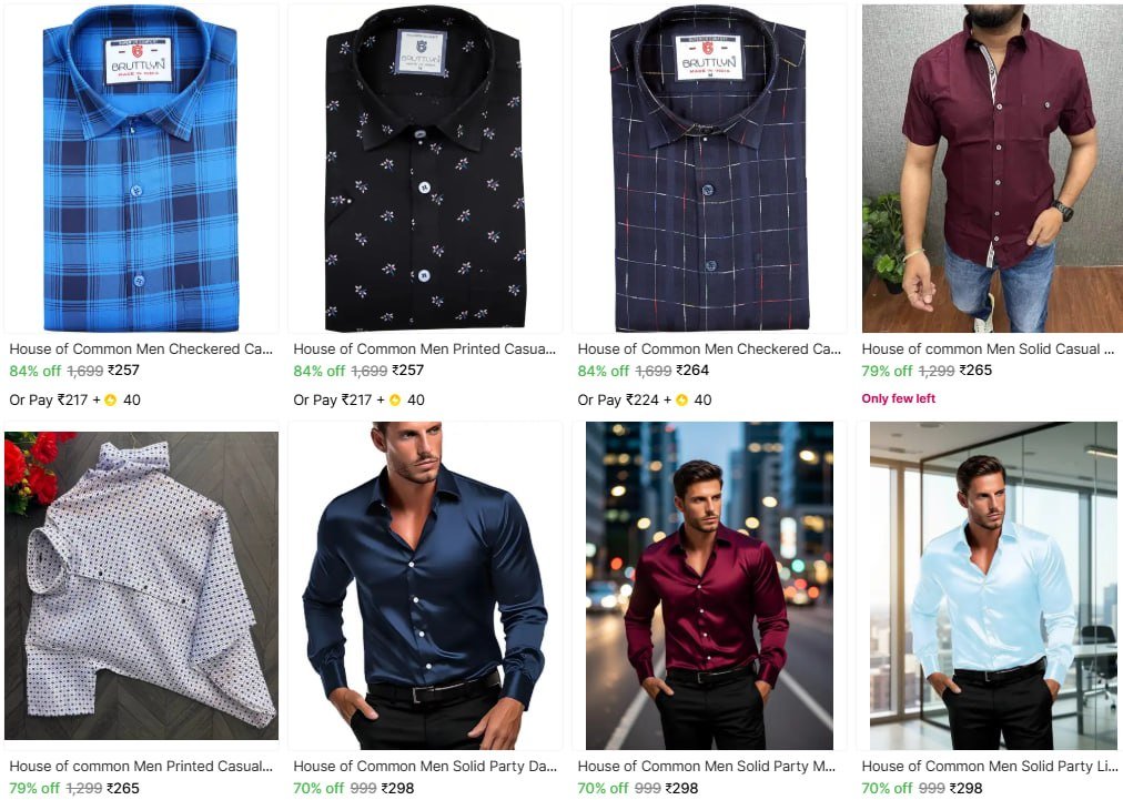 House Of Common Men S Shirts From 257