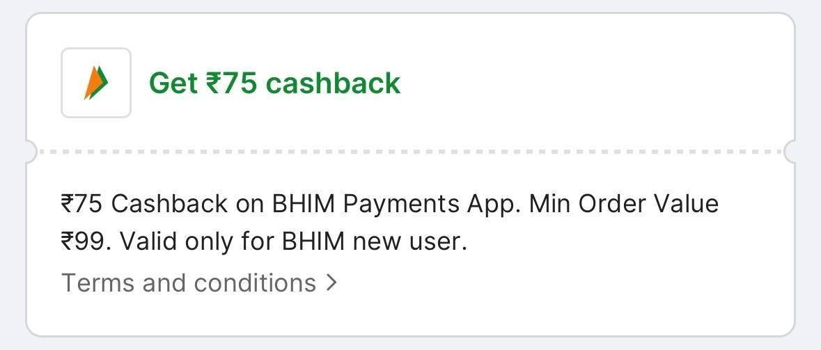 Bhim X Flipkart Get 75 On Min Order 99make Cart Va