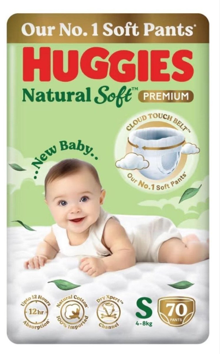 Huggies Natural Soft Premium Baby Diaper Pants Our No 1 Soft Pants Small (s