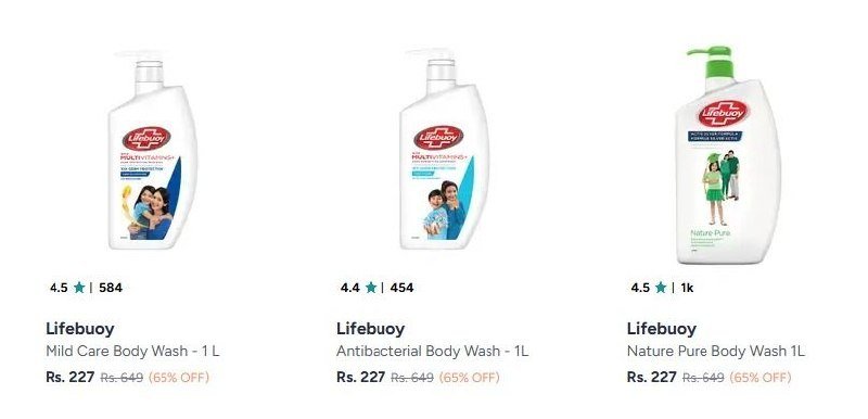 68 On Lifebuoy Bodywash