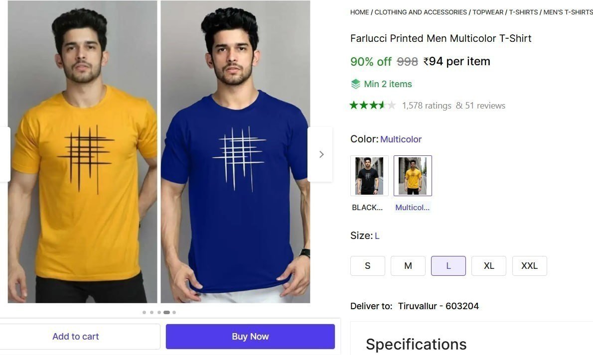 Men S Printed T-shirt 94