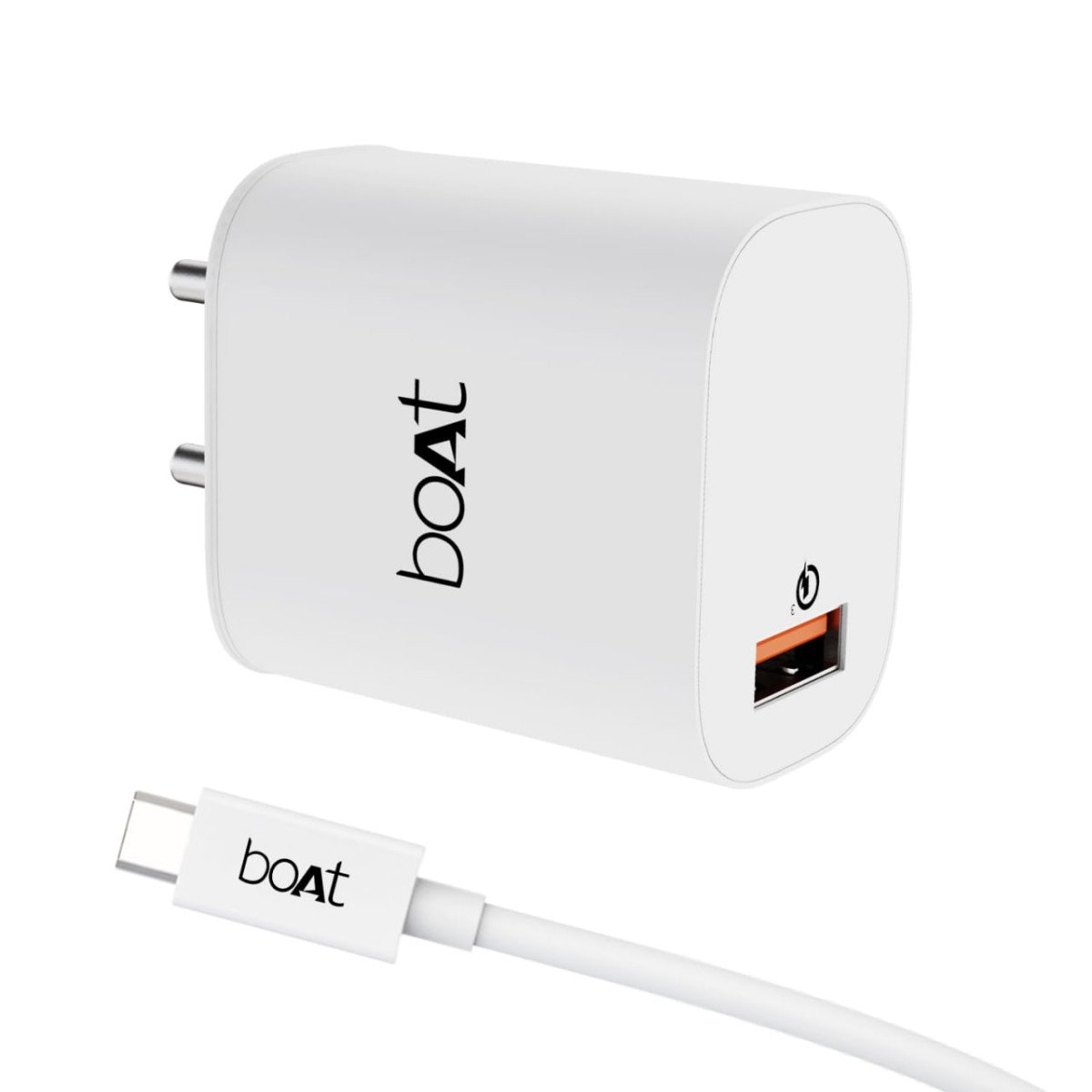 Boat 18w Qc 3 0 With Fast Charge Smart Ic Protection Auto Detection For Samsung Xiaomi Android Users With Type C To Type C Cable White 399